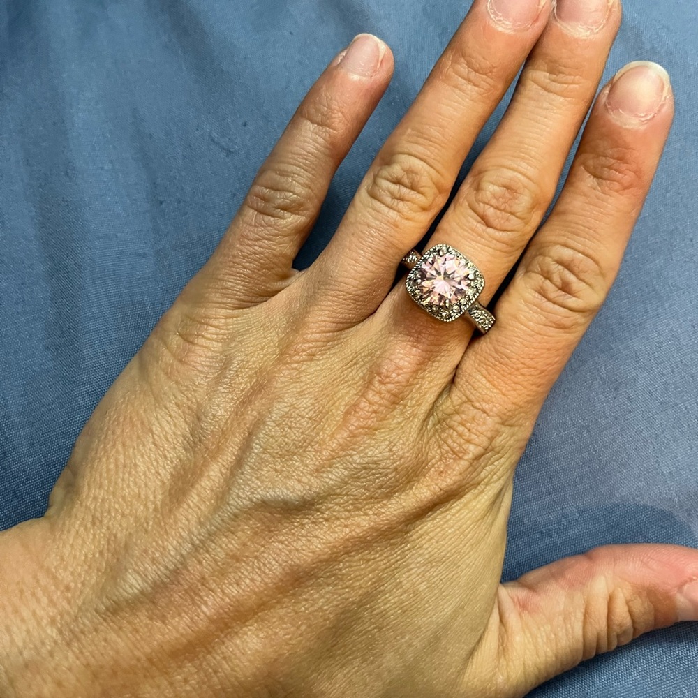 Pink stone ring
